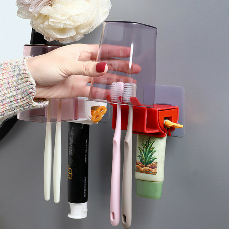 Plástico quente escova de dentes squeezer titular fácil dispenser rolamento fornecimento do banheiro acessórios limpeza dente