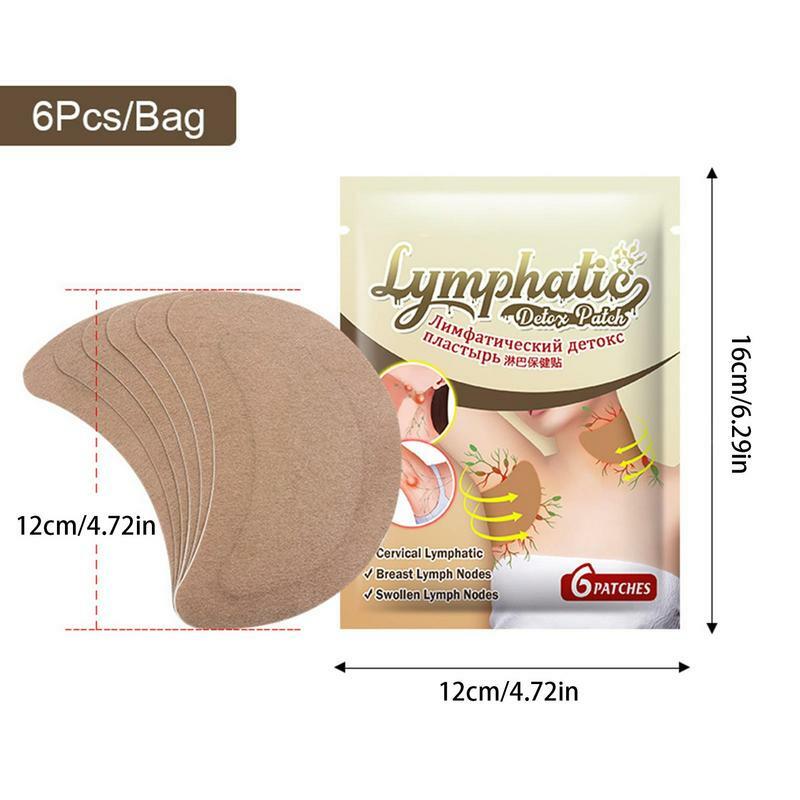 6 Patches Lymphatics Drainage Health Patch Anti-Swelling Patch Effective Painless Treat Breast Lymphs Nodes Patch Massager