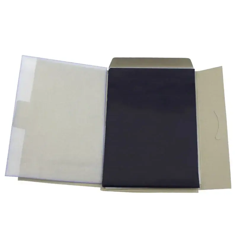 50 buah kertas karbon 48K kertas karbon biru dua sisi kertas karbon tipis untuk akuntansi dan kertas Transfer keuangan kertas jiplak untuk menggambar
