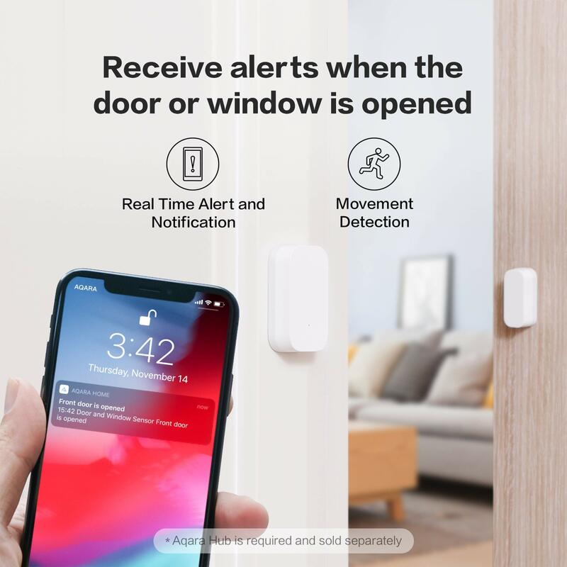 Aqara oryginalny inteligentny czujnik do okien drzwi Zigbee Mini czujnik połączenia bezprzewodowego Alarm działa z mimi Home Gateway Mi Home Home kit