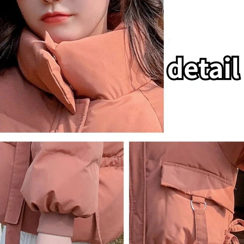 Short Style Parkas Women Winter Coat Warm Loose Fashion Ulzzang Casual Students Thick Pockets Simple Streetwear Aesthetic Temper