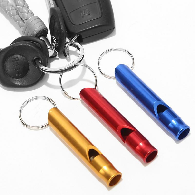 1 Stück Aluminium legierung kleine Pfeife Schlüssel bund Outdoor Survival Camping Notfall Sport Sicherheits pfeife