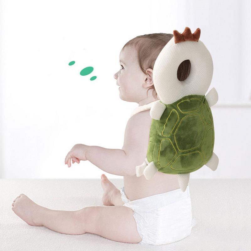 Baby Backpack Pillow Baby Cushion Backpack Anti-Fall Pillow Anti-collision Turtle Shaped Breathable Adjustable Head Protector