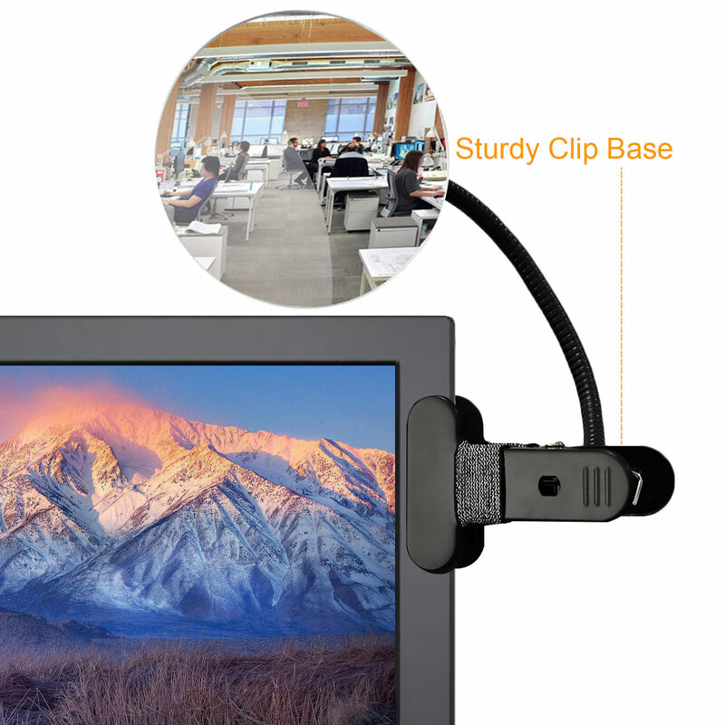 Clip On Security Mirror 4inch Round Flexible Rearview Rear View Cubicle Convex Mirror for Car Office Personal Privacy Safety