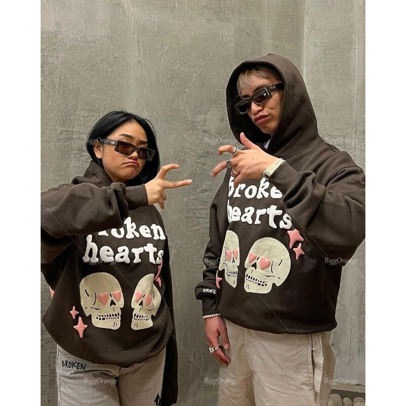 2024 new autumn/winter hoodies for couples versatile personalized pattern printed sweatshirts trendy clothing personalized tops