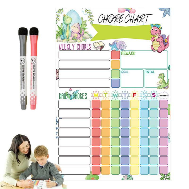 Magnetic Chore Chart Weekly Visual Schedule For Kids Magnetic Dry Erase Board Reward Chart For Toddlers Kids Teenagers Adults