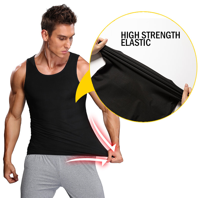 Sweat Sauna Heren Shapers Premium Afslankende Shapewear Abdominals Workout Sauna Tank Taille Trainer Vest
