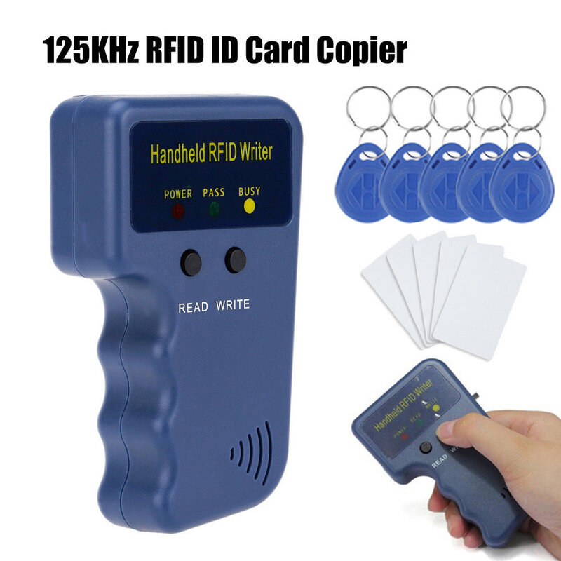 Copiadora duplicadora RFID portátil, programador, leitor, gravador, etiquetas de identificação, cartão regravável, chave clonadora, T5577, CET5200, EM4305, EN4305, 125KHz