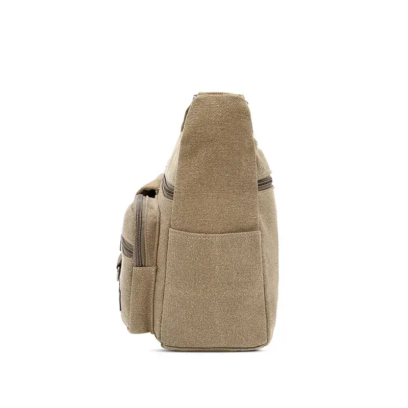 New Canvas Messenger Bag for Men Vintage Water Resistant Waxed Crossbody Bags Briefcase Padded Shoulder Bag for Male Handbag