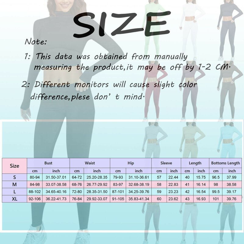 Conjunto de ropa de Yoga para mujer, Top corto de punto de Color sólido, pantalones de manga larga sin costuras, conjunto deportivo de dos piezas, traje para correr, 2024