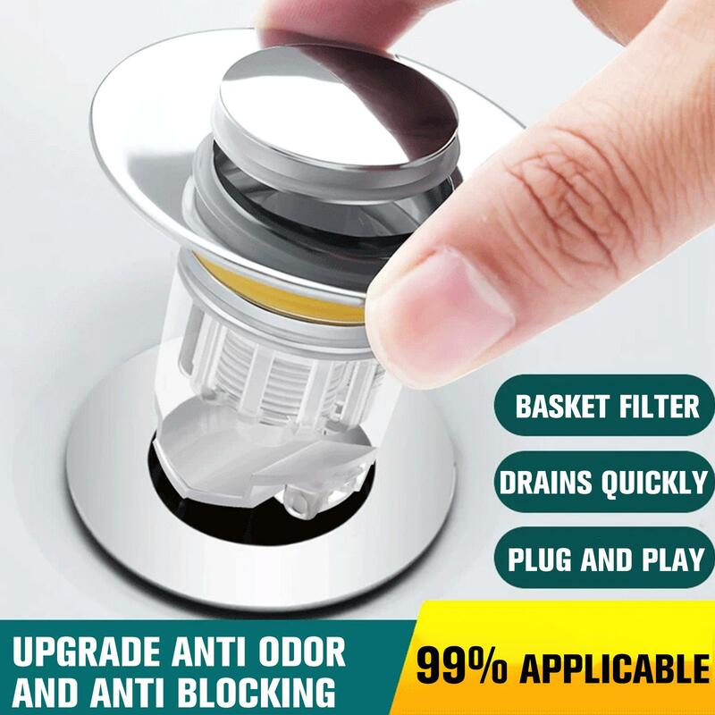 Universal Bathroom Drain Strainer Basin Plug Up Anti-Blocking Filter Body Stopper For Sink Anti-odor Insect-Proof S5R1