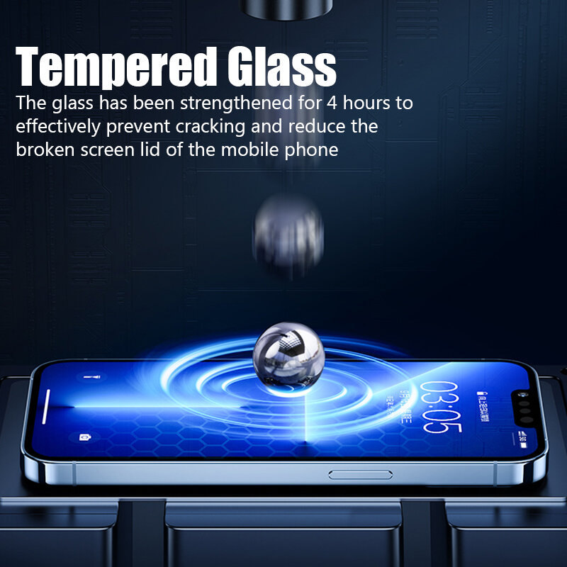 3 pezzi di vetro temperato per iPhone 15 14 13 12 11 Pro Max Mini proteggi schermo per iPhone X XS Max XR 7 8 14 15 Plus SE 2020 vetro