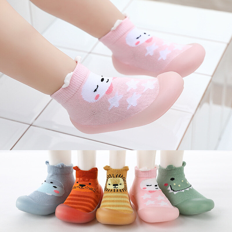 Zapatos de goma para bebé, botines antideslizantes con suela suave, Unisex