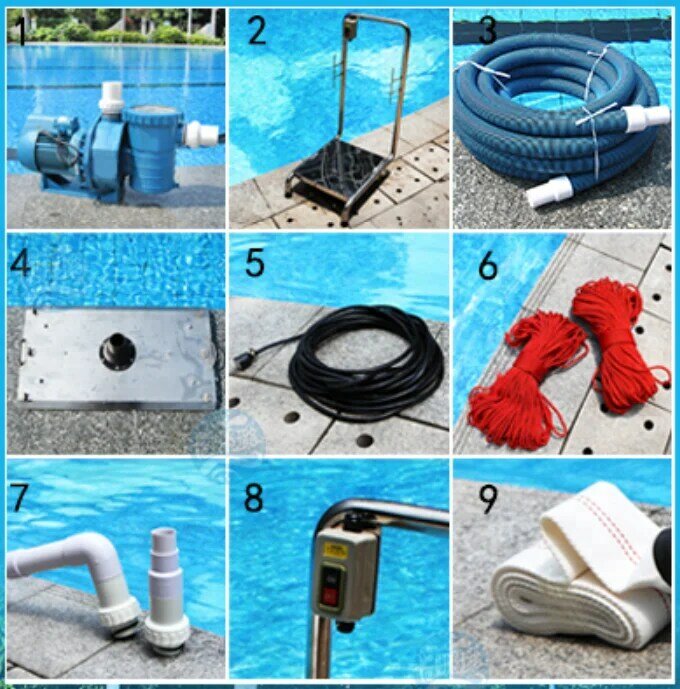 Complete set swimming pool vaccum cleaner electric swimming pool cleaning