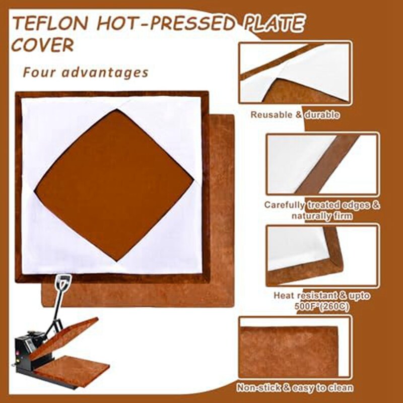 DeliHeat-Plaque de presse à chaud durable, couvercle d'emballage pour protéger la sublimation