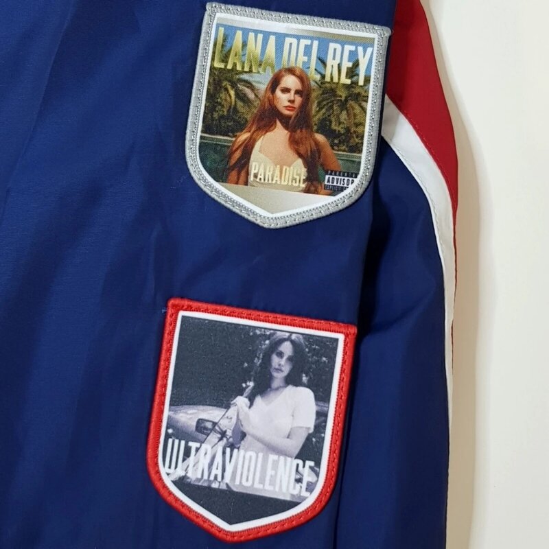 Lana Del Rey Racing Jacket With Patches Commemorative LDR Racer Jackets In Navy For Women And Men Tops Coat Outer Wear Clothing