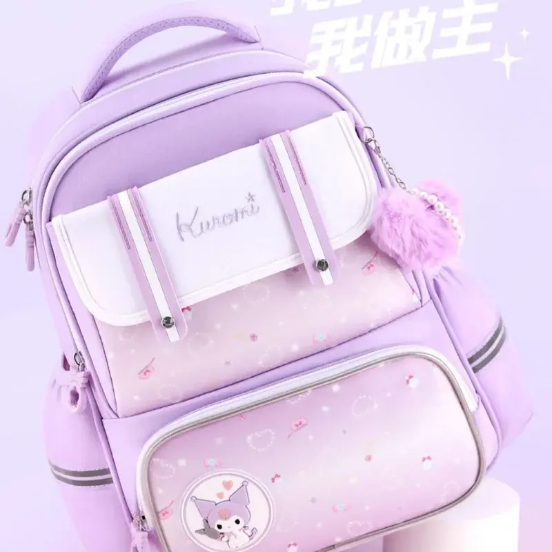Sanrio Olá Kitty Student Schoolbag, bonito dos desenhos animados mochila, grande capacidade impermeável, Cinnamoroll, Babycinnamoroll, bonito, novo