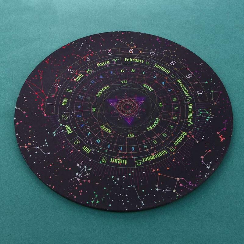 Astrologia Constelação Runes Ta-rot Card Pad, Toalha De Mesa De Adivinhação Redonda, Pano para Entretenimento De Cartões, Adivinhação Do Pêndulo