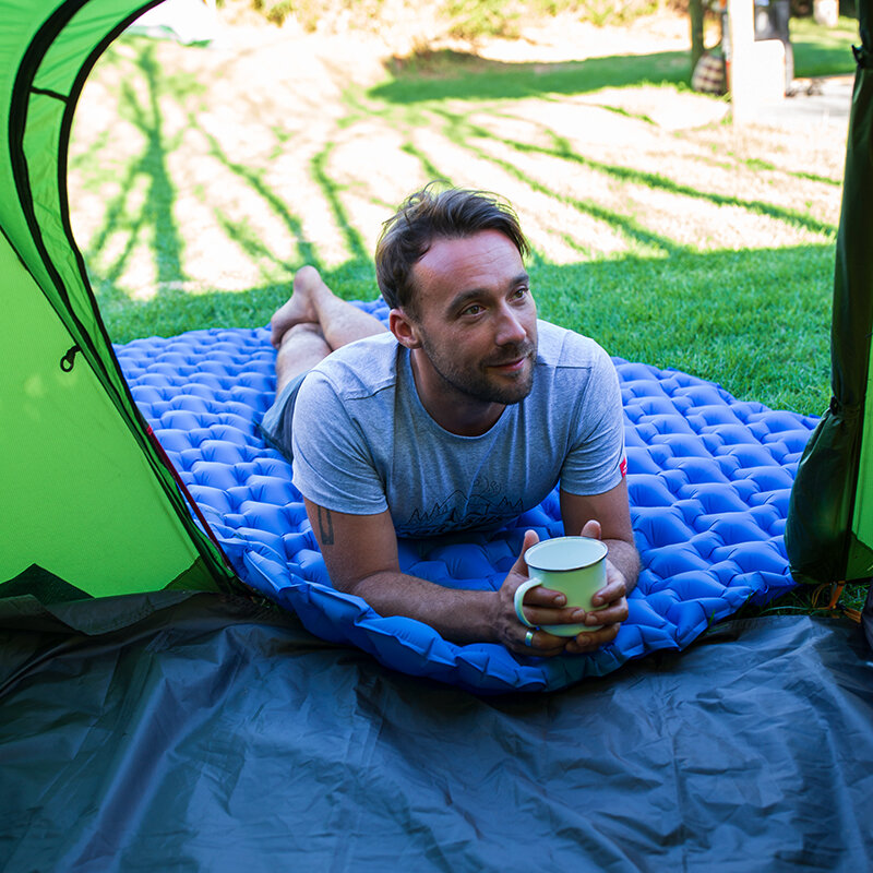 Naturehike-colchón de aire doble ultraligero para acampar, cama plegable para exteriores, almohadilla para dormir, colchón inflable de viaje para coche