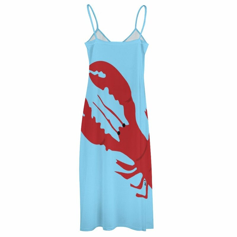 Vestido de lagosta sem mangas feminino, Roupas de verão feminino, 2023
