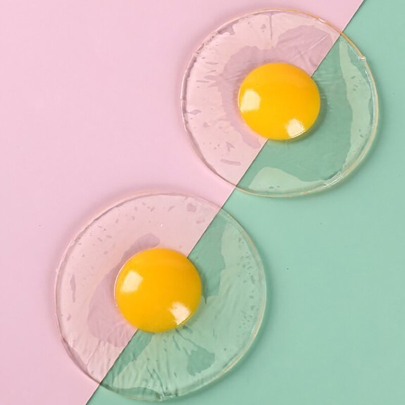 Kinder quetschen pochiertes Ei Kneten Spielzeug Omelett Anti-Stress Erwachsene Kinder Heils pielzeug