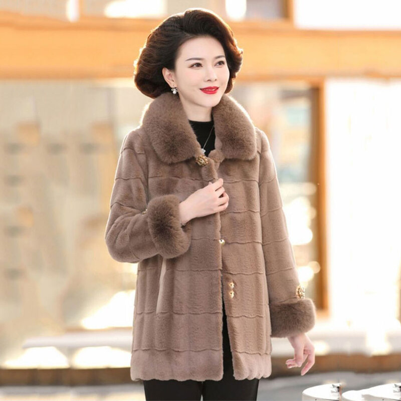Женское зимнее пальто Lovepeapomelo, повседневное, из искусственного меха