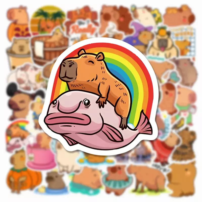 10/30/50pcs neue ins Capybara Tier Aufkleber Cartoon kreative Animation iPad Schreibtisch Gepäck Stuhl Dekoration wasserdicht Großhandel