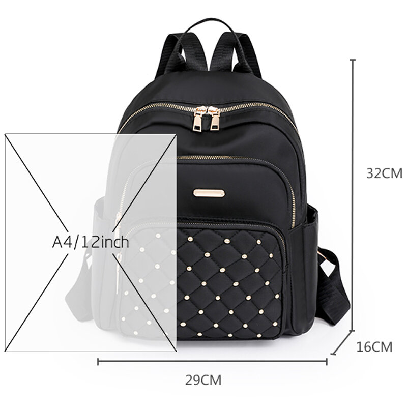 Multifunctional Fashion Ladies Bagpack High Quality Nylon Waterproof School Bags Designer Anti-theft Travel Back Pack Mochilas