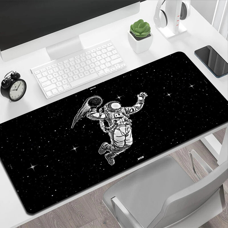 Grande Kawaii Anti-Slip Mouse Pad, Espaço, Gravidade Astronauta, Base de Borracha, Desktop, Laptop, Table Mat, Cartoon Mousepad, PC Carpet