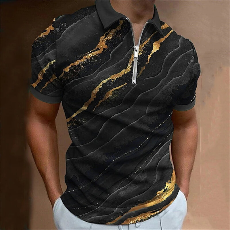 Camisa de manga curta masculina, roupa de golfe casual de grife, tops de alta qualidade, nova, verão, 2023
