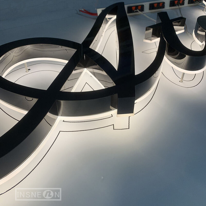 Letrero de letras Led 3D retroiluminado acrílico personalizado, personaje luminoso, señalización de empresa al aire libre, tablero publicitario, letrero de oficina