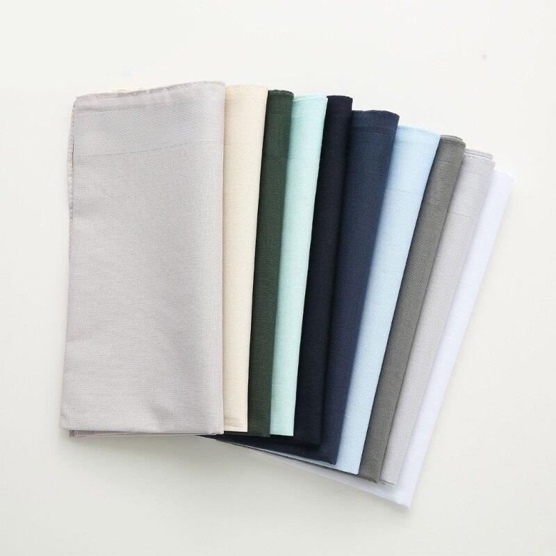Portable Sweat Absorbent Handkerchief Adult Kids Solid Color Quick Drying Pocket Towel for Party Outdoor Sports Square Napkin
