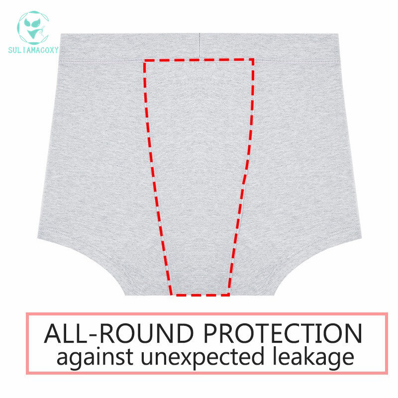 4-layer Menstrual Panties Cotton High Waist Absorbent Leakproof Women's Period Underwear