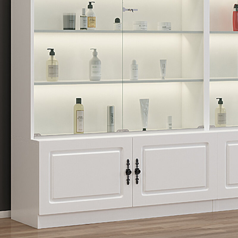 Loja personalizada Móveis Showcase, moderno simples Commodity Display Cabinet, supermercado prateleiras com luz LED
