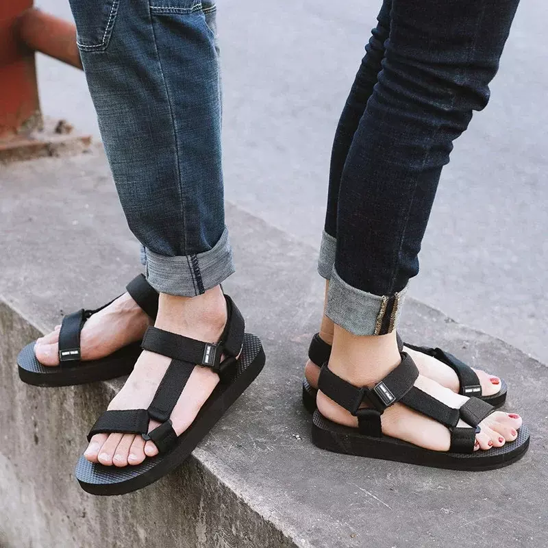 Męskie sandały proste buty na lato na co dzień wygodne adidasy sandały na plaży 2024 nowe męskie buty casualowe sandały
