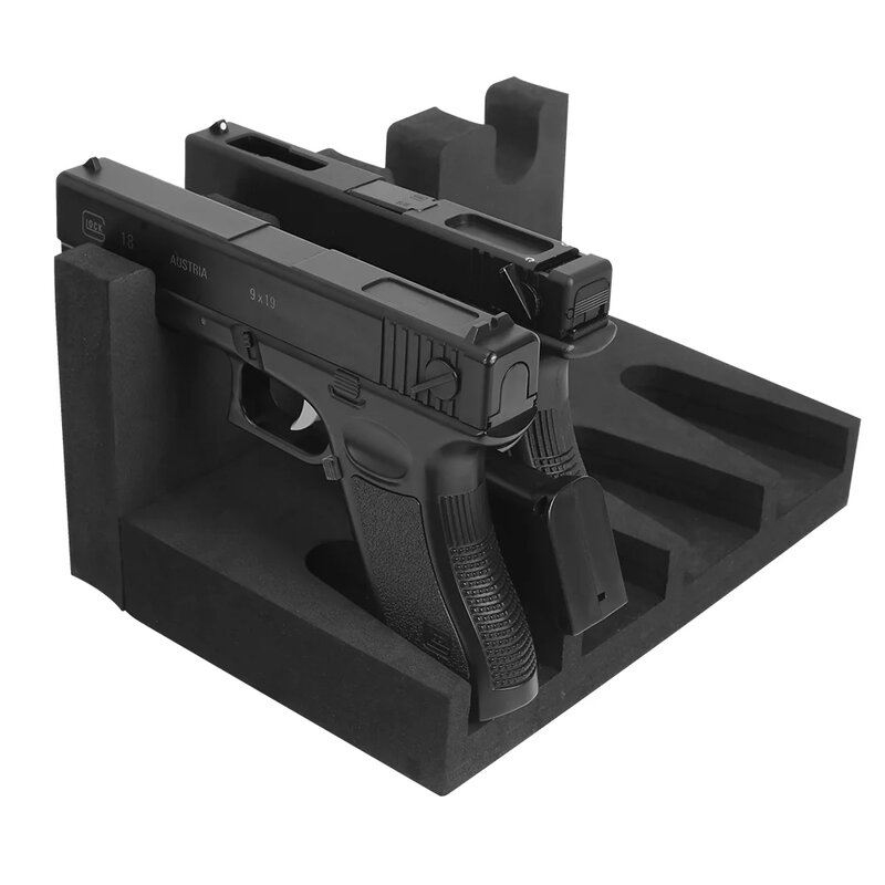 New Rack Organizer 4 Slots Soft Foam Pistol Holder Gun Protective For Gun Safe Cabinet Storage Handgun Stand Hunting Accessories