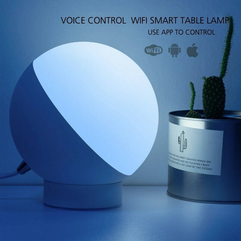 Lampada da tavolo controllata da Google Home Wifi con porta Usb Touch Led Smart Table Lamp
