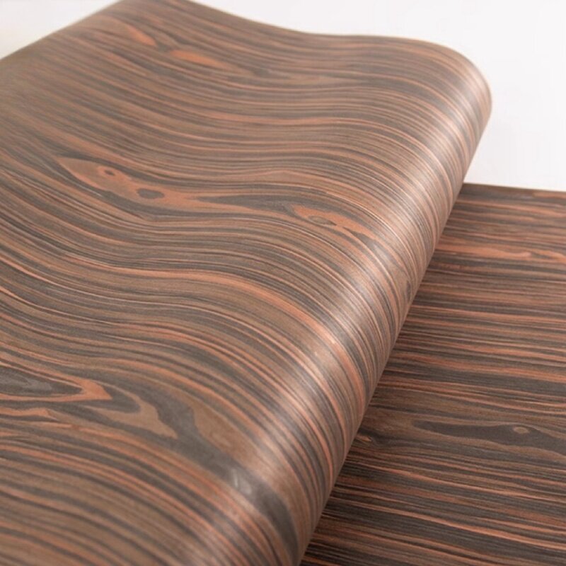 Bardzo szeroki technologia ebanu czarny orzech z drewna tekowego skórka L: 2,5 metersx580 x 0,25mm fornir drewniany (włóknina na plecach)