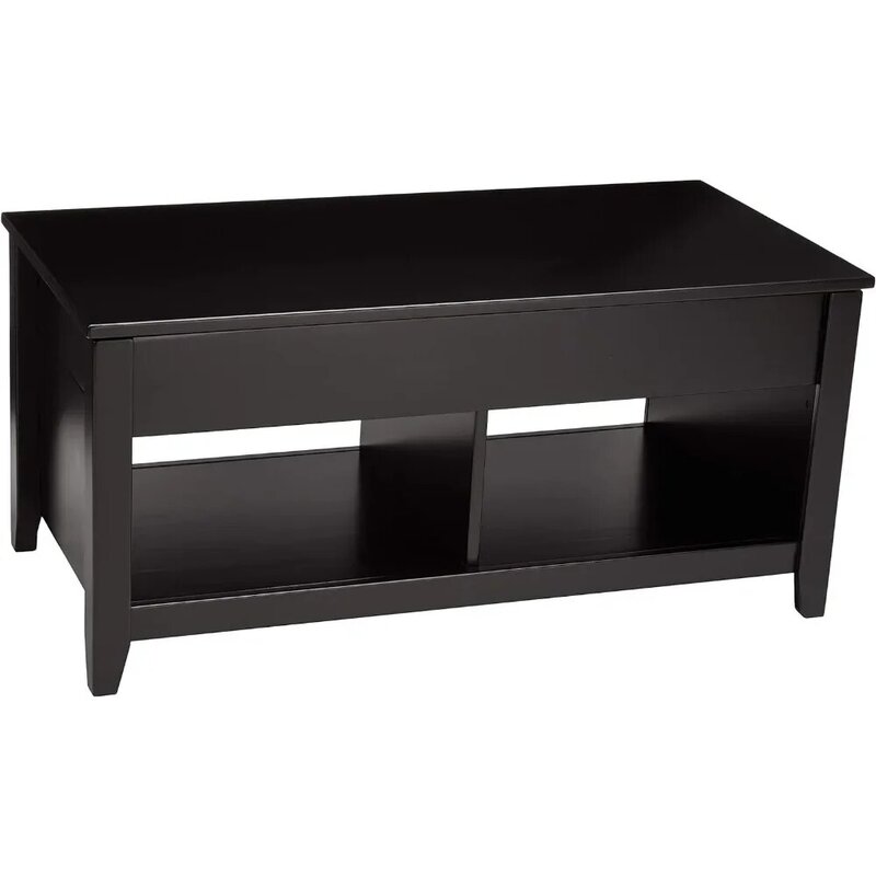 40 in X 18 in X 19 in Table Lift-Top Storage Rectangular Coffee Table End of Tables Black Furniture Living Room Table