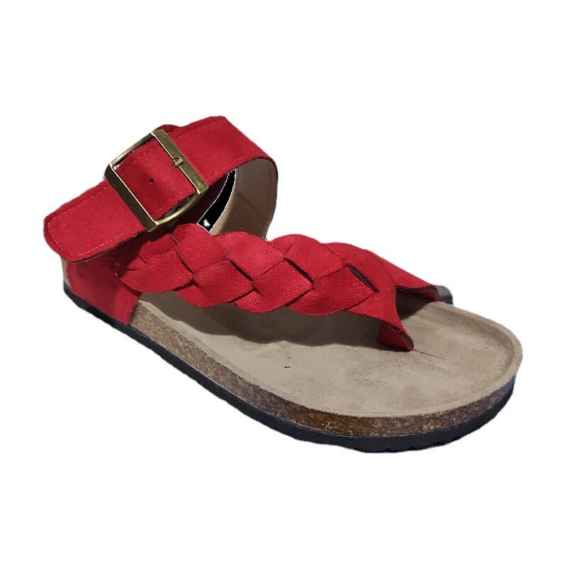 Sandalias planas para mujer, zapatos de playa, chanclas sin cordones, calzado de verano, 2022