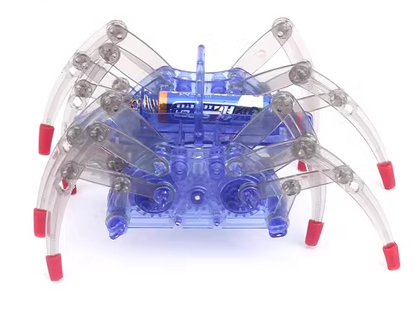 Spider robot DIY technology small production electric crawling science toy assembling material gift color box