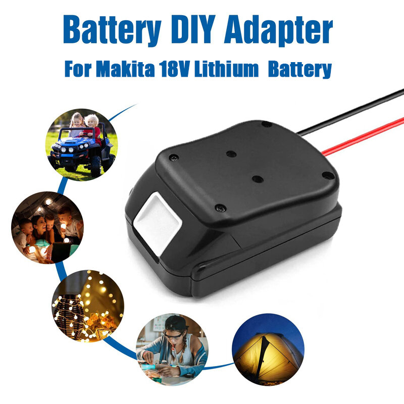 Adaptador do conector da ferramenta elétrica da bateria do lítio, conversor do adaptador DIY, suporte da doca, Makita, 18V, 12AWG, BL1830, BL1840