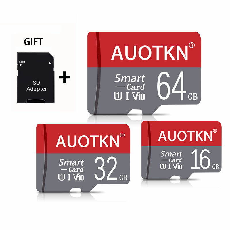 Carte Micro Mini SD TF haute vitesse, carte mémoire flash, adaptateur cadeau, irritation, 10, 32, 64, 128, 256 Go