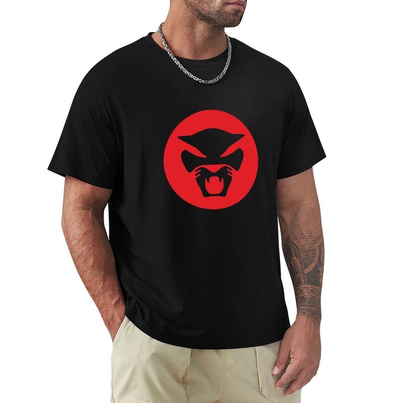 Herren T-Shirts Marke Sommer T-Shirt Thunder cat Logo T-Shirt schwarz T-Shirts T-Shirt für einen Jungen koreanische Mode Herren T-Shirts
