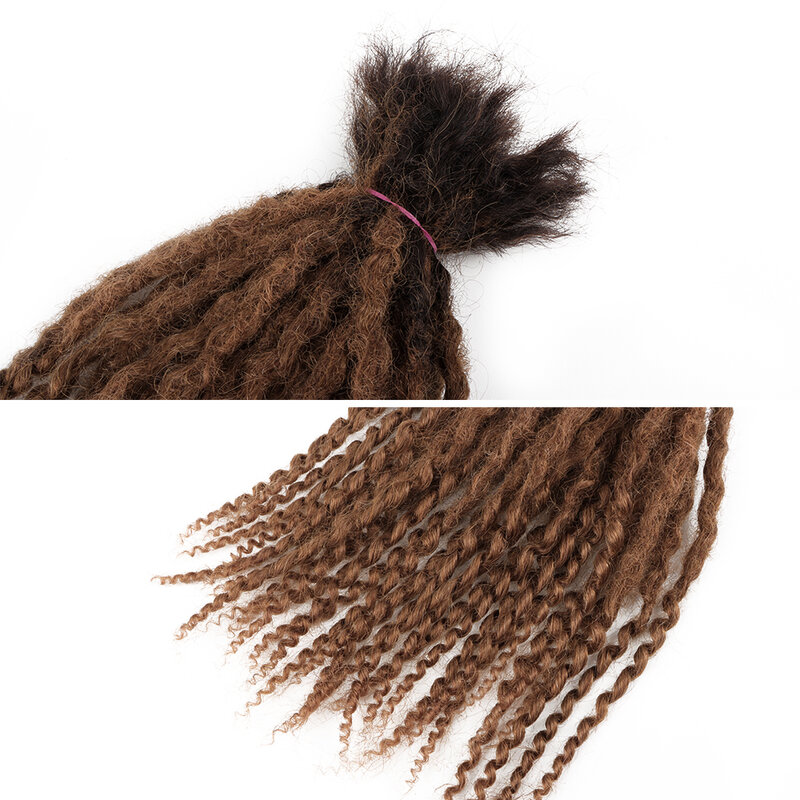 Orientfashion-puntas rizadas de cabello humano 100%, extensiones de rastas con textura, 80 Uds
