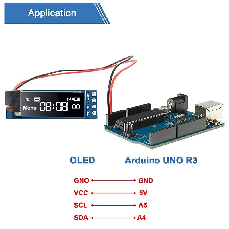 Arduino Whatopi用のoledディスプレイモジュール,シリアル,自己発光ドライバーボード,iic i2c,ssd1306,10セット