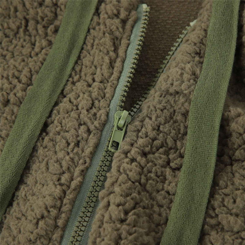 Женское повседневное пальто, модная Свободная куртка с флисовой подкладкой и карманами, L ArmyGreen