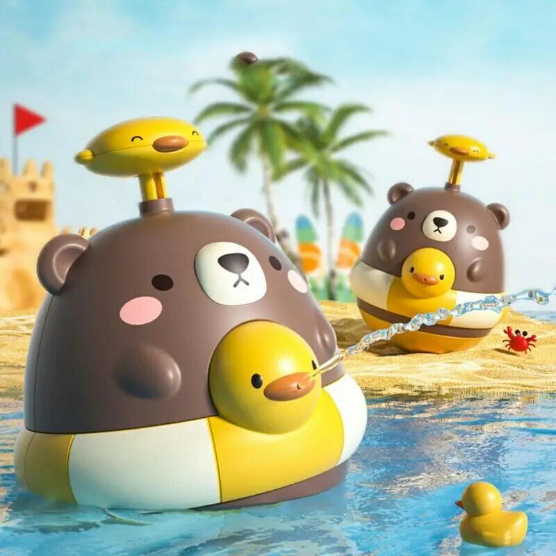 ของเล่นในสระว่ายน้ำสำหรับเด็กทารกที่ฉีดน้ำเป็ดของเล่นสำหรับเด็กหัดเดิน mainan Bak mandi ของเล่นในสระว่ายน้ำ