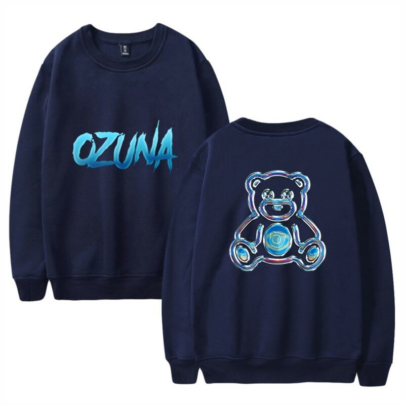 Ozuna Bear Print Merch felpa girocollo manica lunga per uomo/donna Unisex inverno con cappuccio Trend Cosplay Streetwear