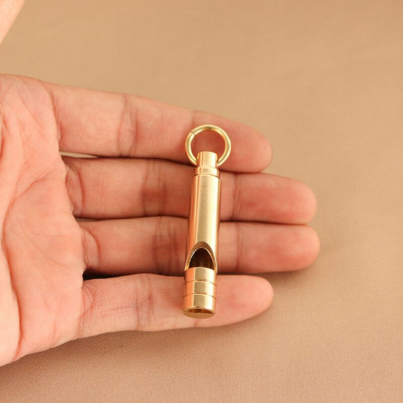 Multifunctional Brass Emergency Survival Whistle Portable Keychain Outdoor Tools Training Whistle For Camping Hiking